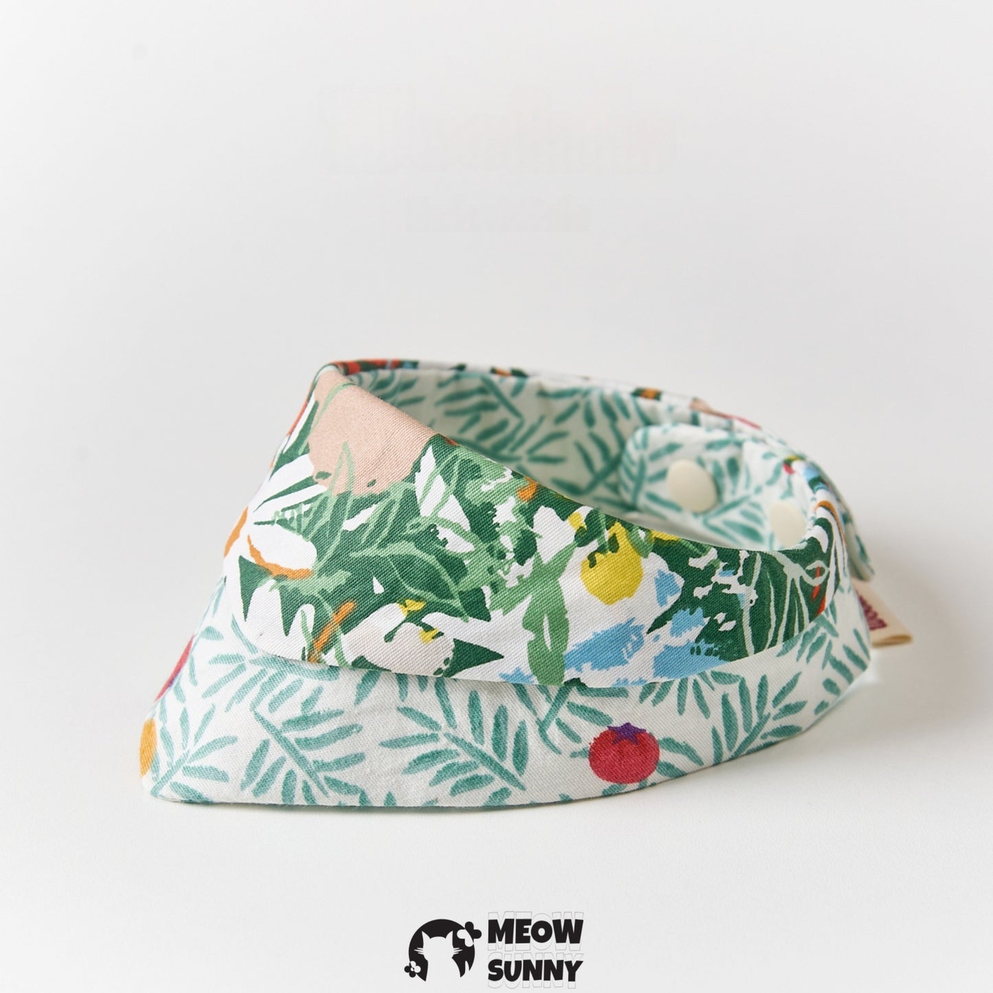 Daisy Print Green Pet Cat & Dog Triangular Bibs