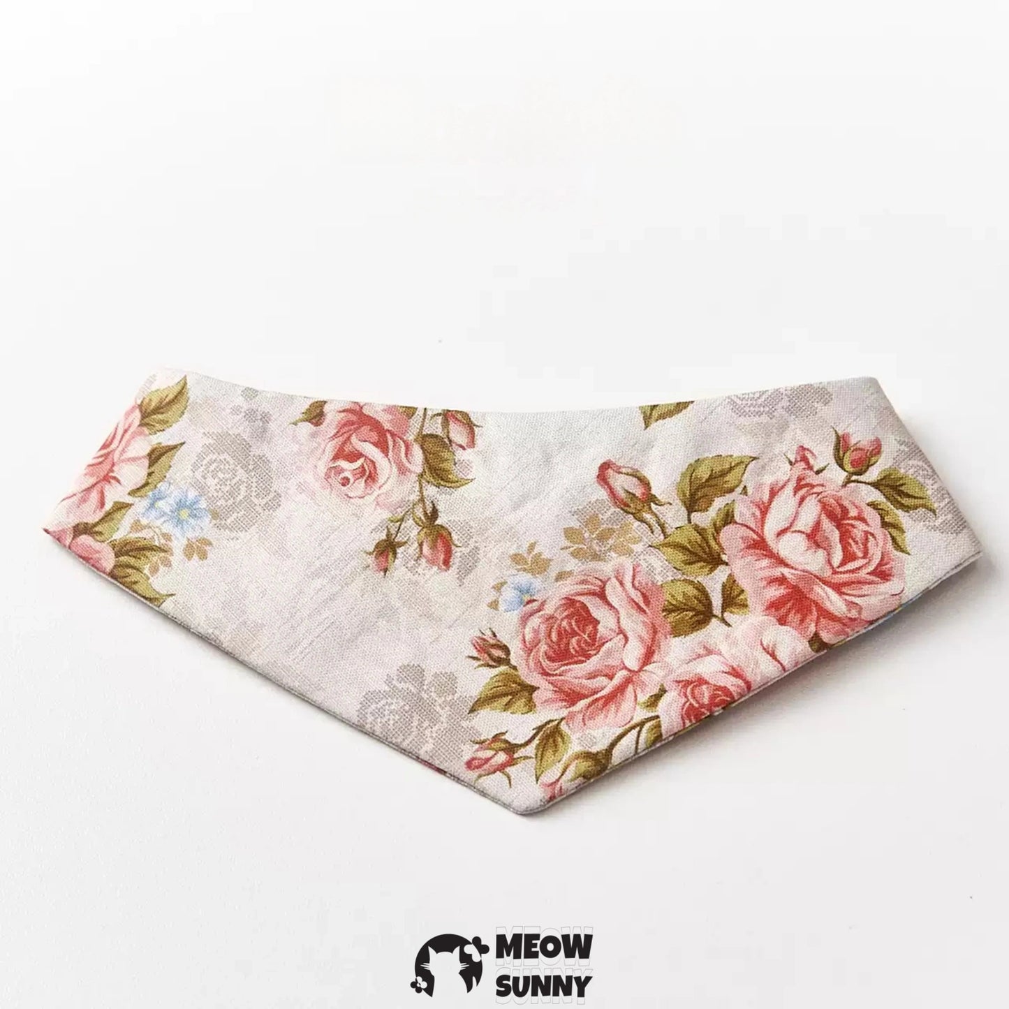 Rose Pet Cat & Dog Triangle Scarf, Customizable