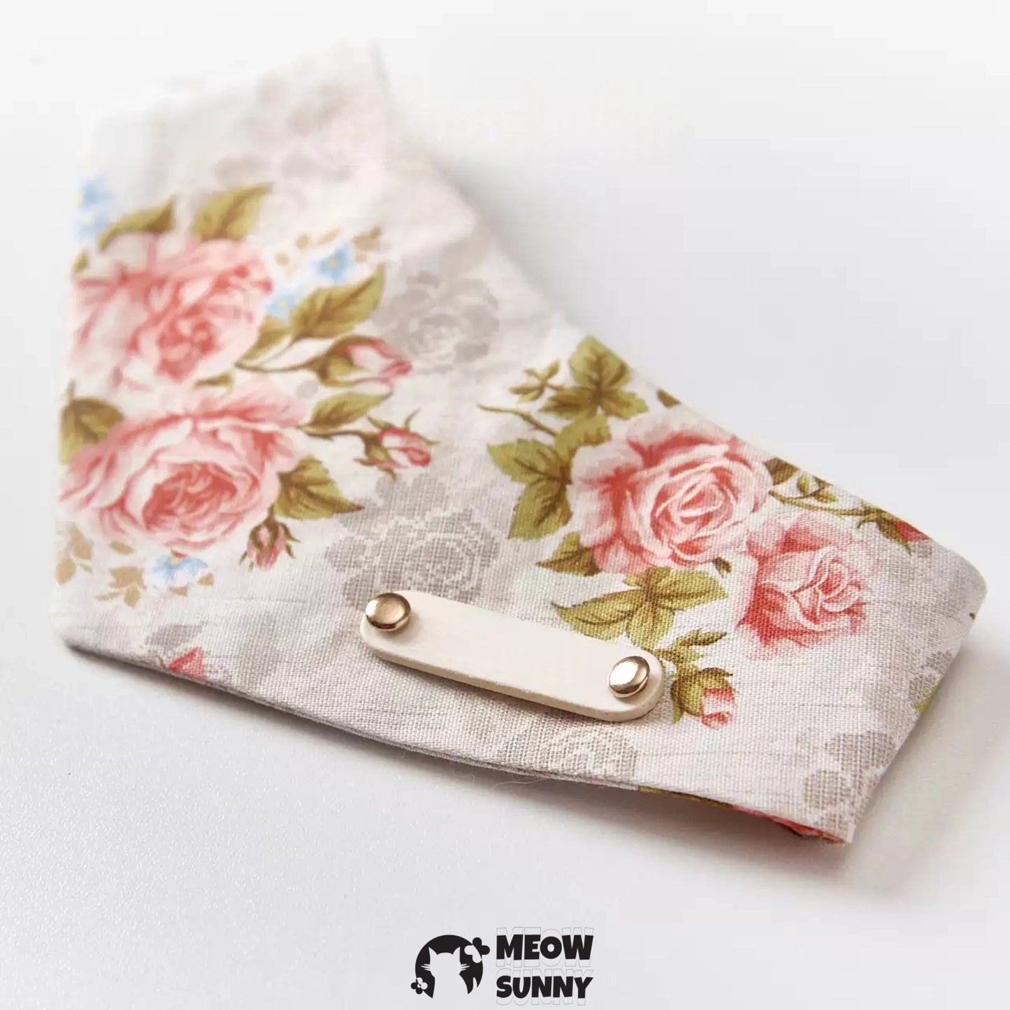 Rose Pet Cat & Dog Triangle Scarf, Customizable