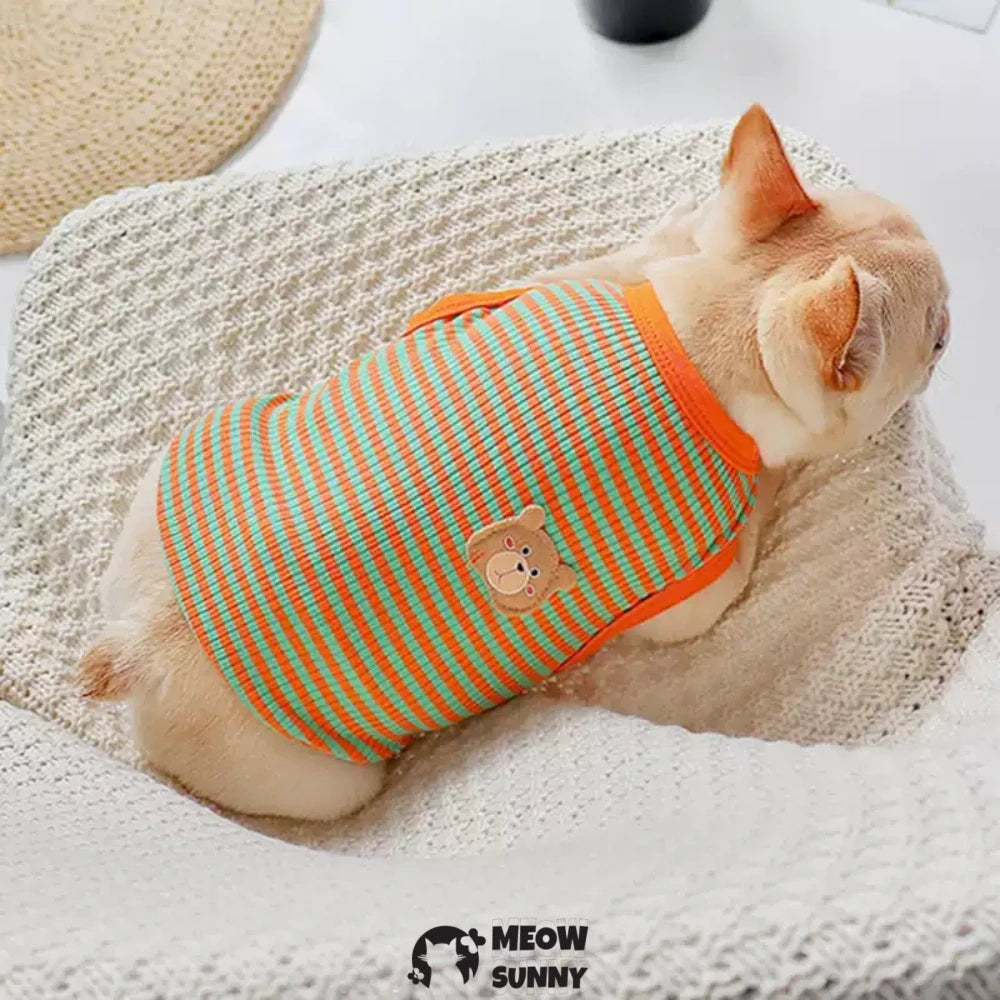 Summer Bulldog vest sun protection clothing summer clothes thin