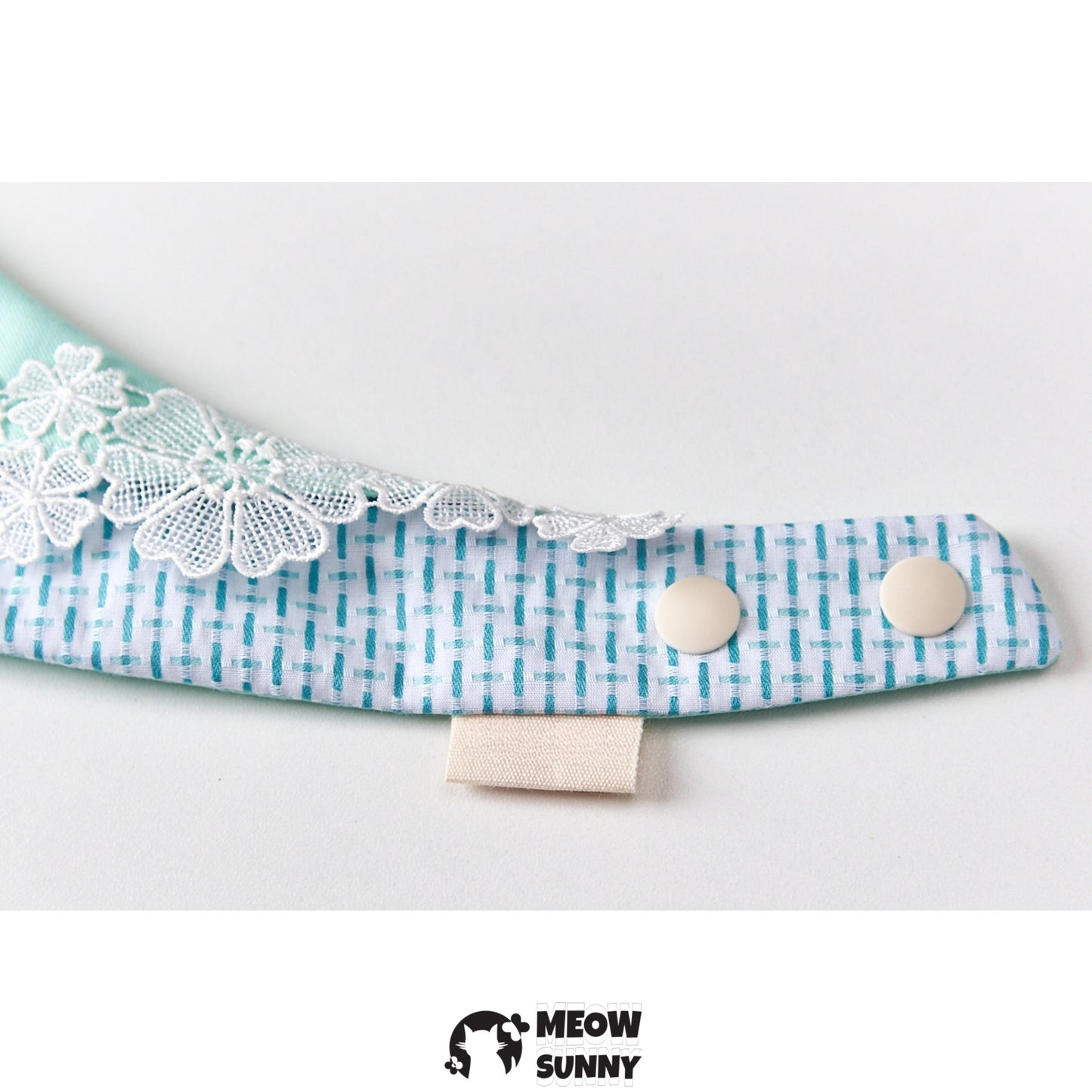 Lace Flower Mint Cat & Dog Pet Triangle Bibs