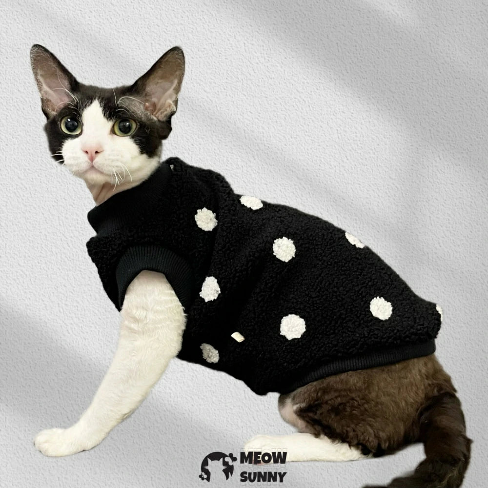 Hairless cat autumn and winter warm plush thick pet clothes