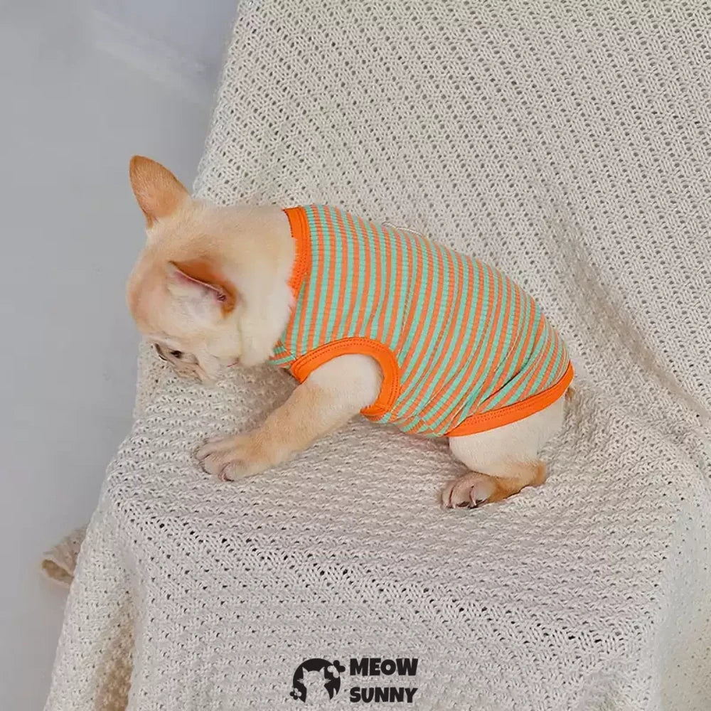 Summer Bulldog vest sun protection clothing summer clothes thin