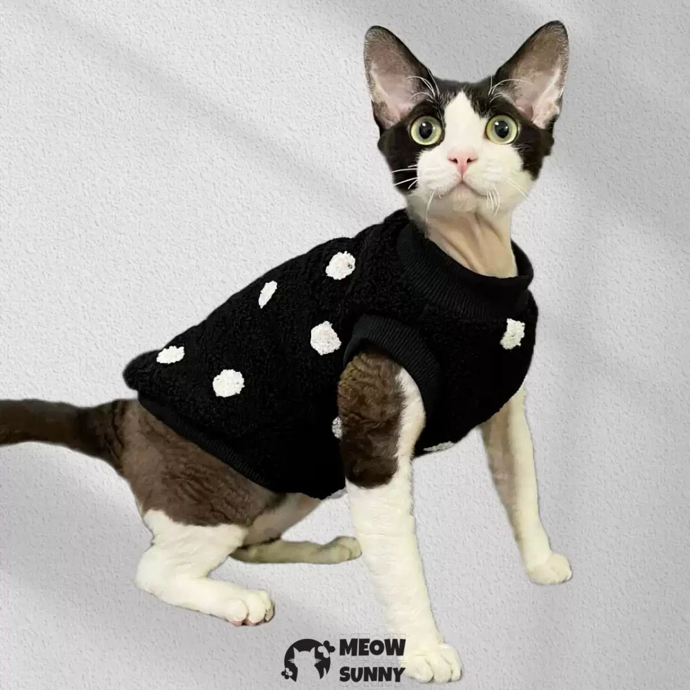 Hairless cat autumn and winter warm plush thick pet clothes