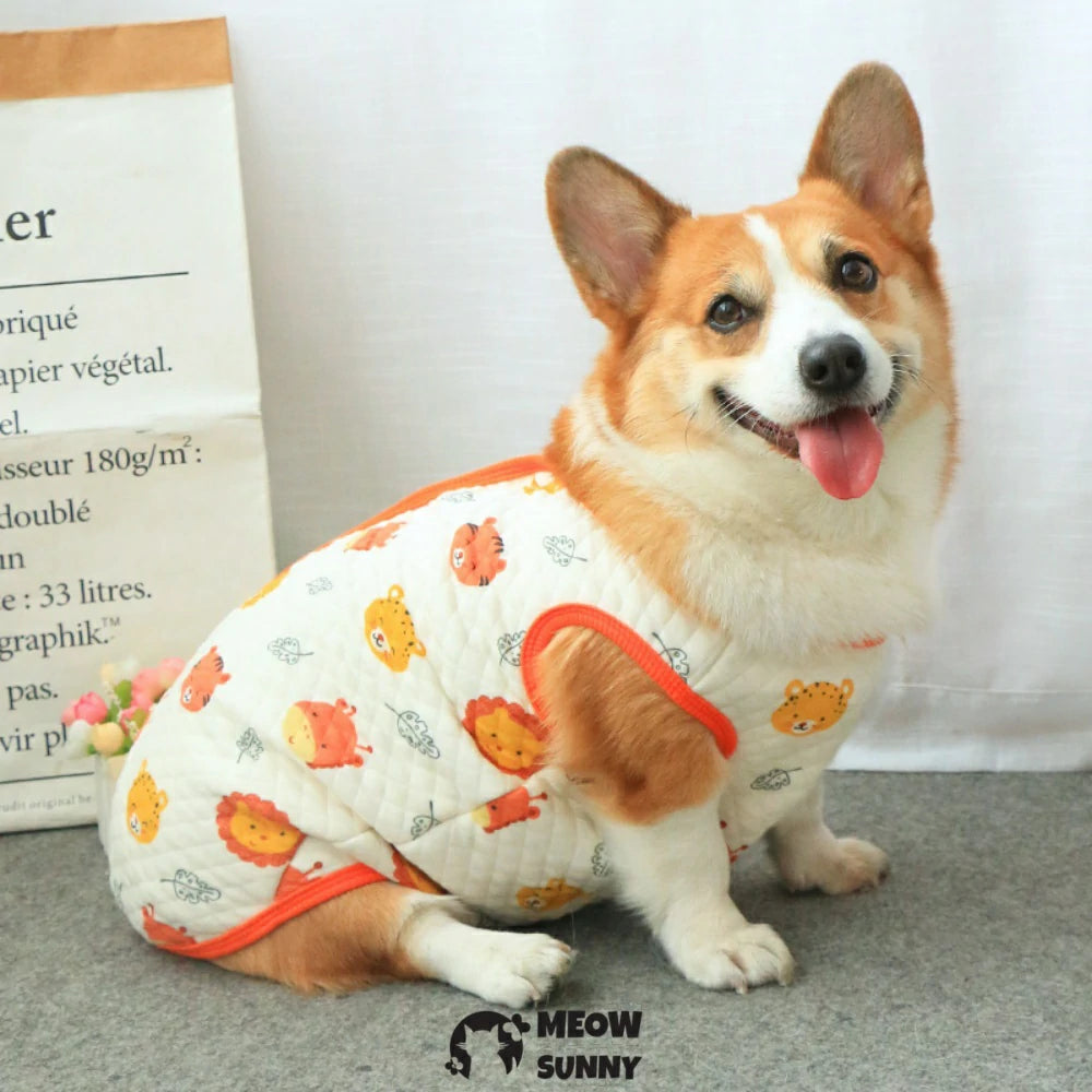 Corgi winter clothes with cute animal patterns