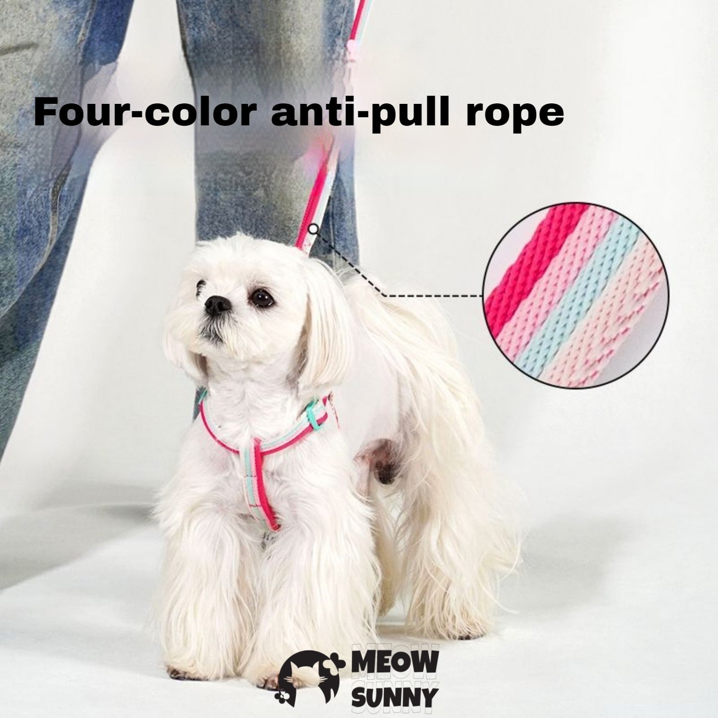 Vest Polyester Step In Back Clip Dog Harness, Pink, Small