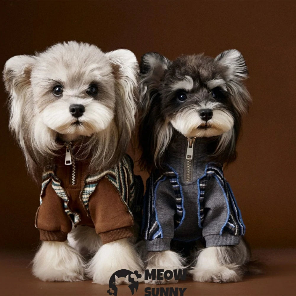 Autumn Pet Clothes Puppy Patchwork Sweatshirt