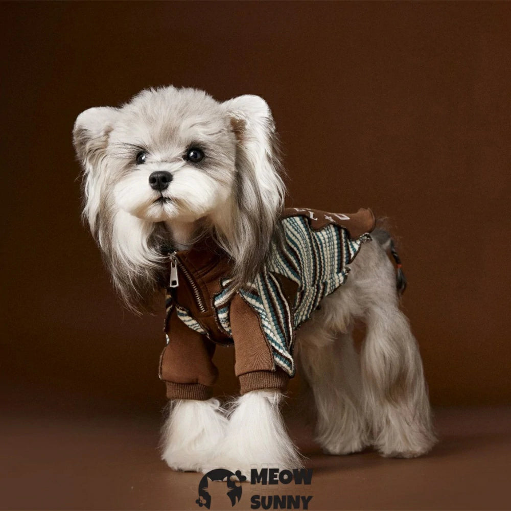 Autumn Pet Clothes Puppy Patchwork Sweatshirt
