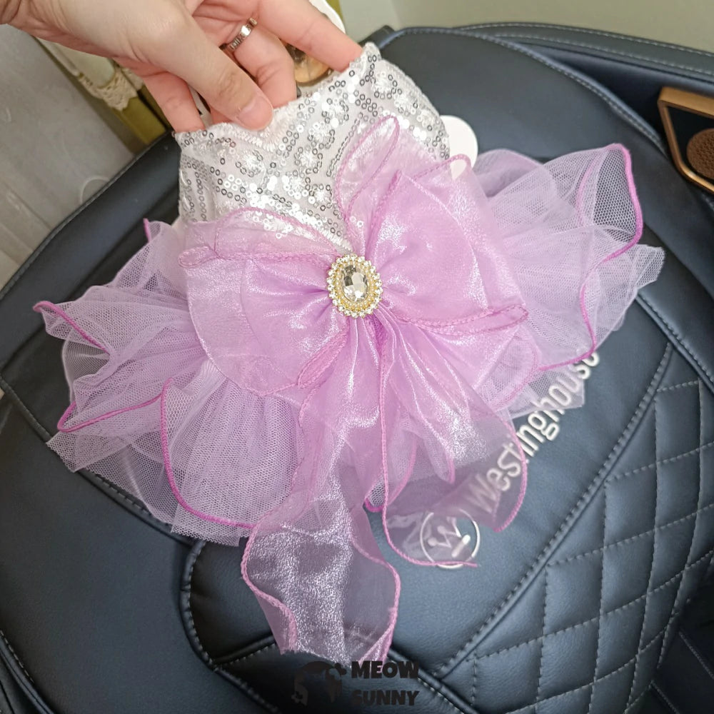 Blue Galaxy Wedding Dress Pet Clothes Dog Princess Dress