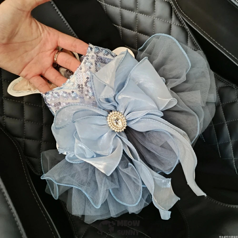 Blue Galaxy Wedding Dress Pet Clothes Dog Princess Dress