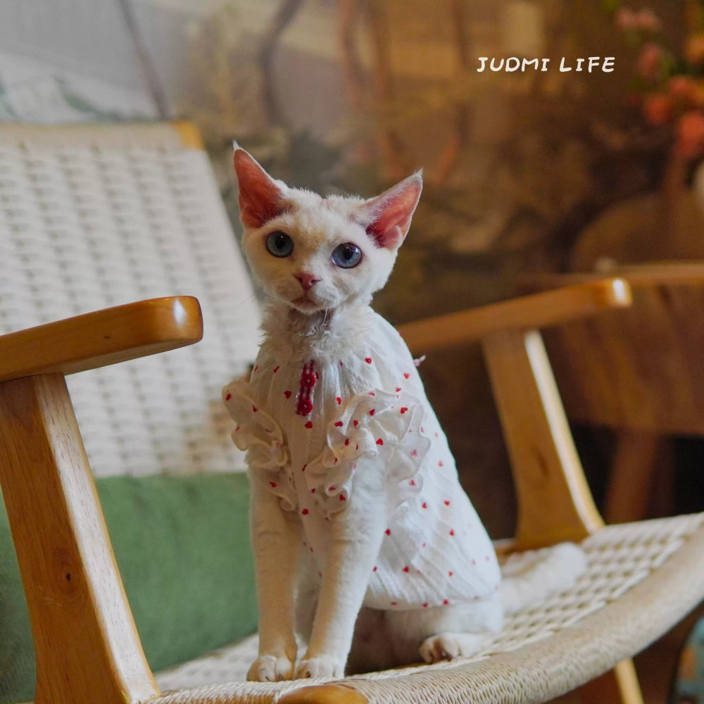Breathable Cotton Cat Shirts for Hairless Cats, Summer Pet Apparel