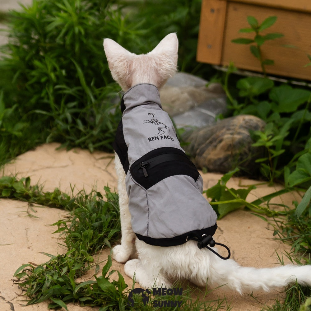 Breathable Spring Autumn Sphynx Hairless Cat Waterproof Black Jacket