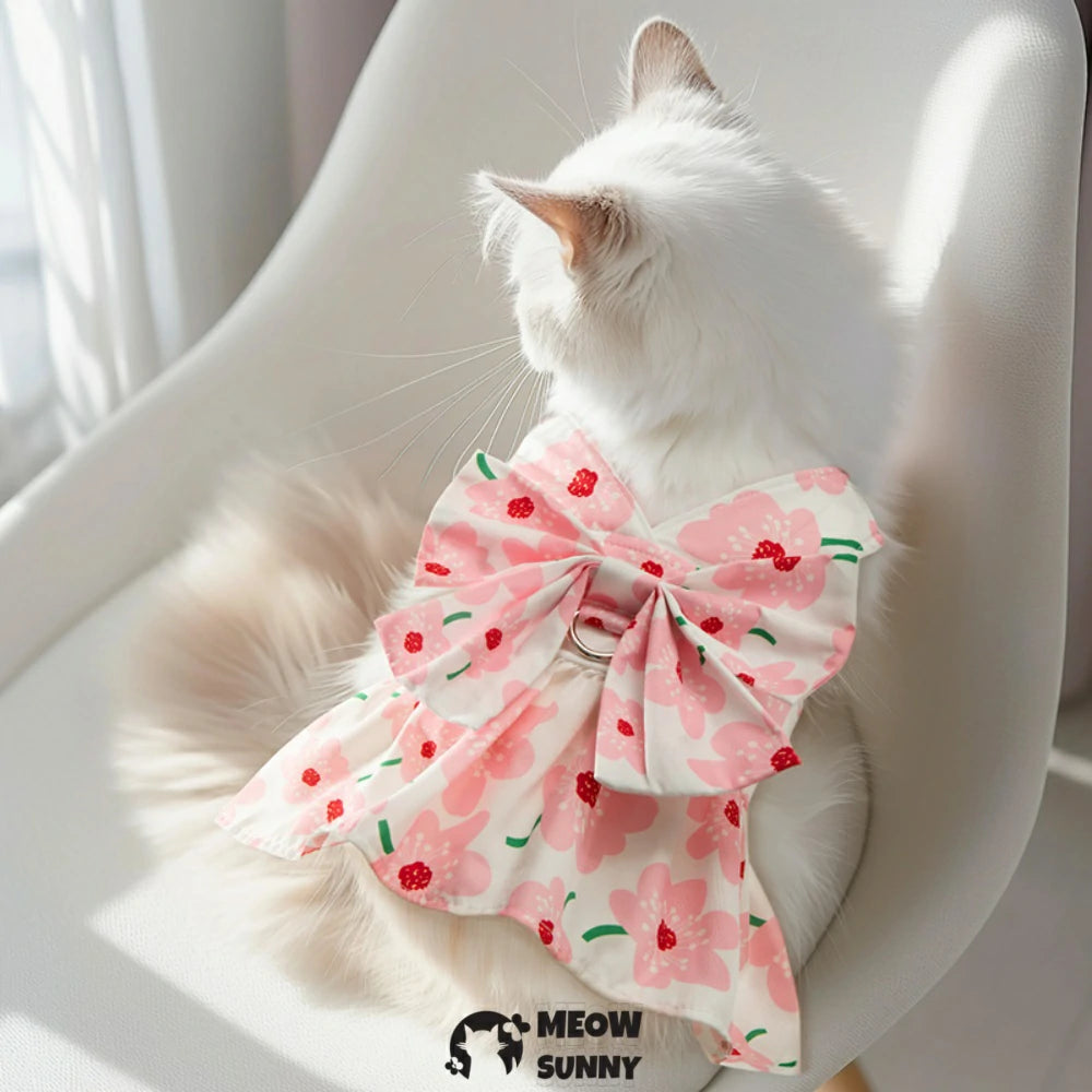 Breathable Summer Cotton Floral Print Spaghetti Strap Skirt
