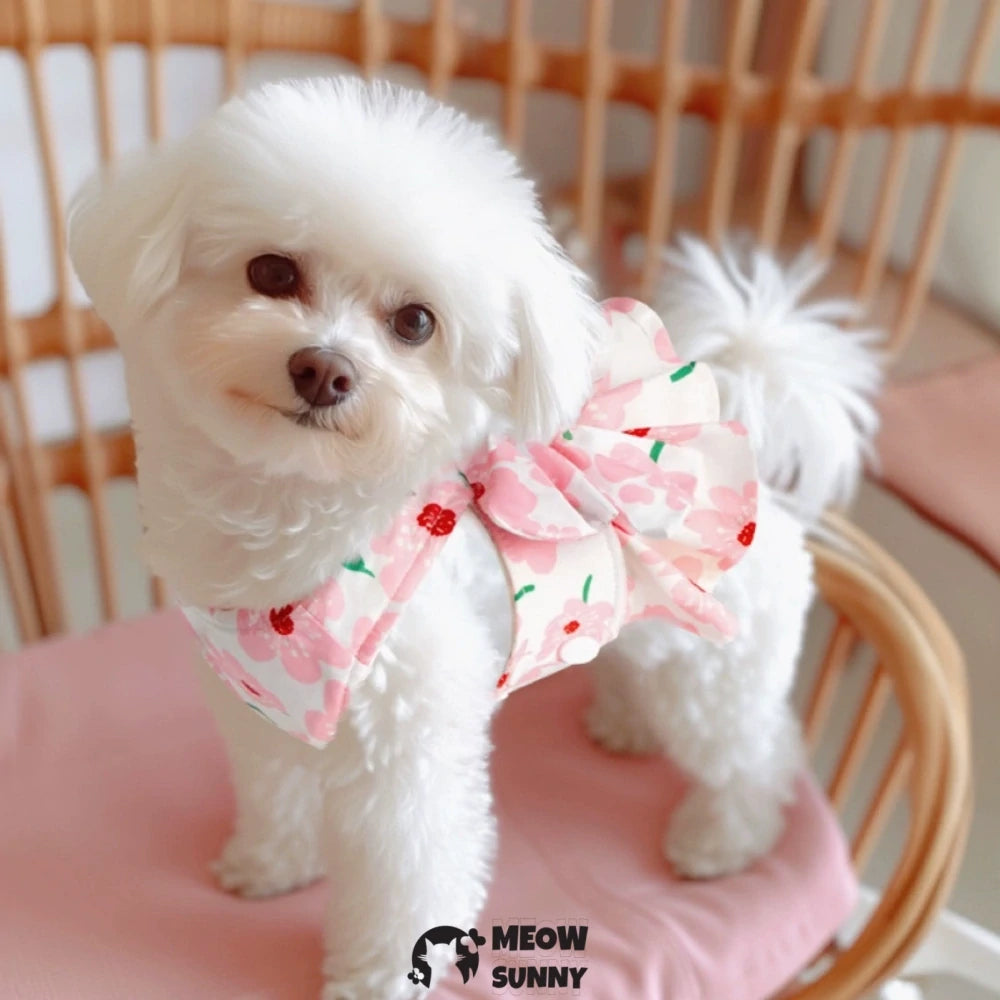 Breathable Summer Cotton Floral Print Spaghetti Strap Skirt