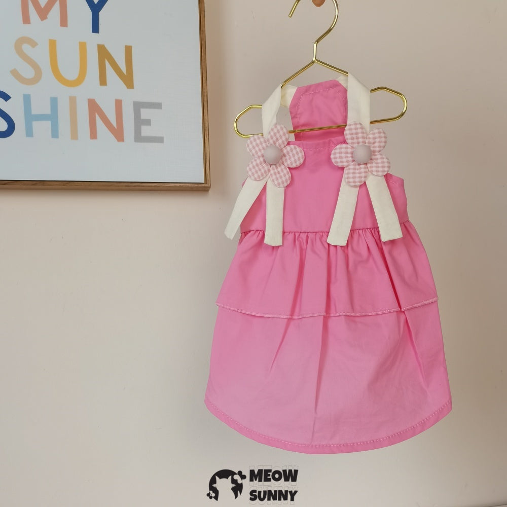 Breathable Summer Suspender Skirt Elegant Romantic Girly Cat Dress