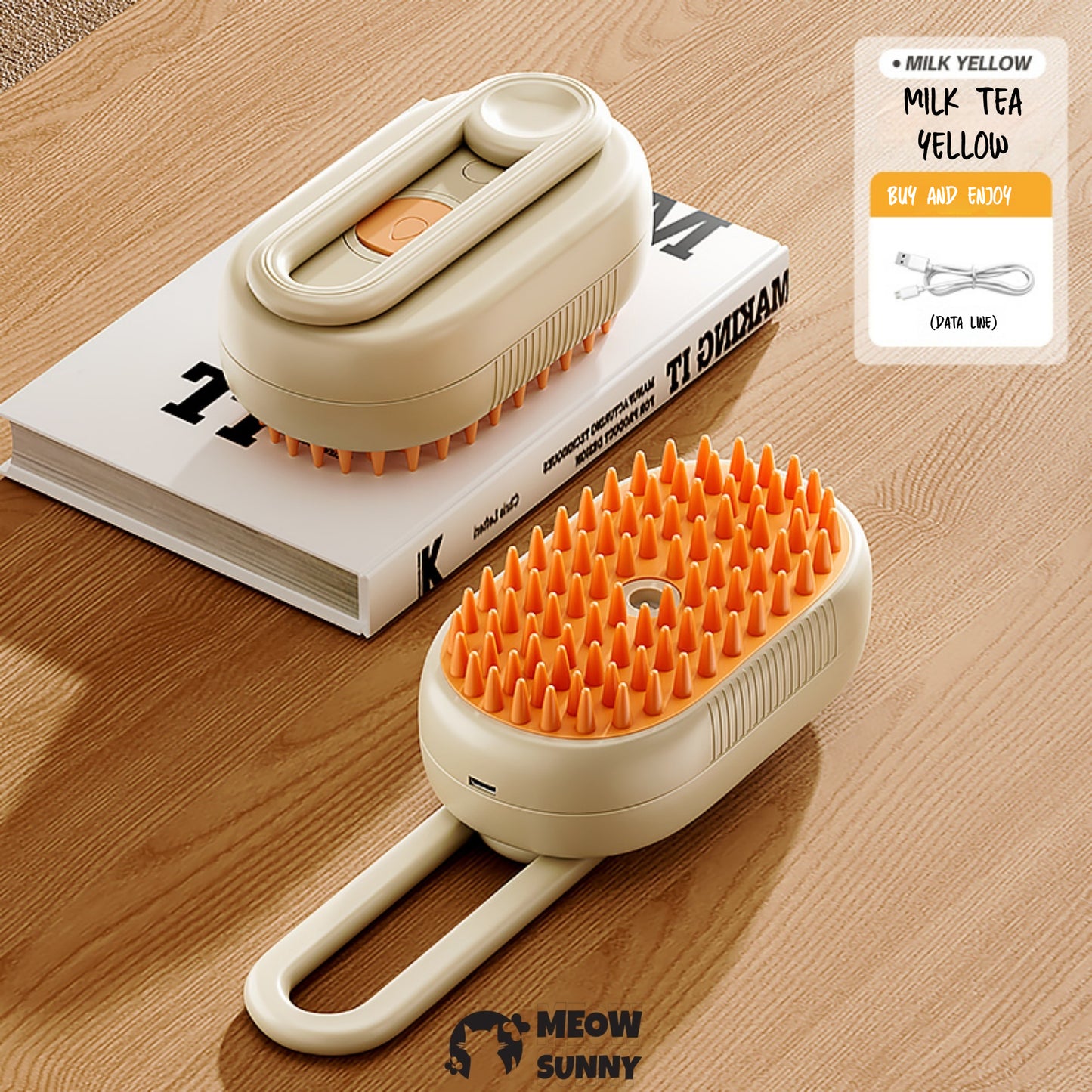 Cat Steam Brush for Cats and Dogs, Anti-Static