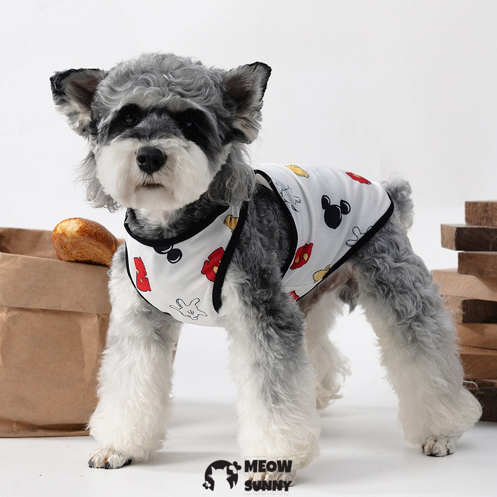 Cartoon pattern summer thin dog comfortable and fashionable T-shirt