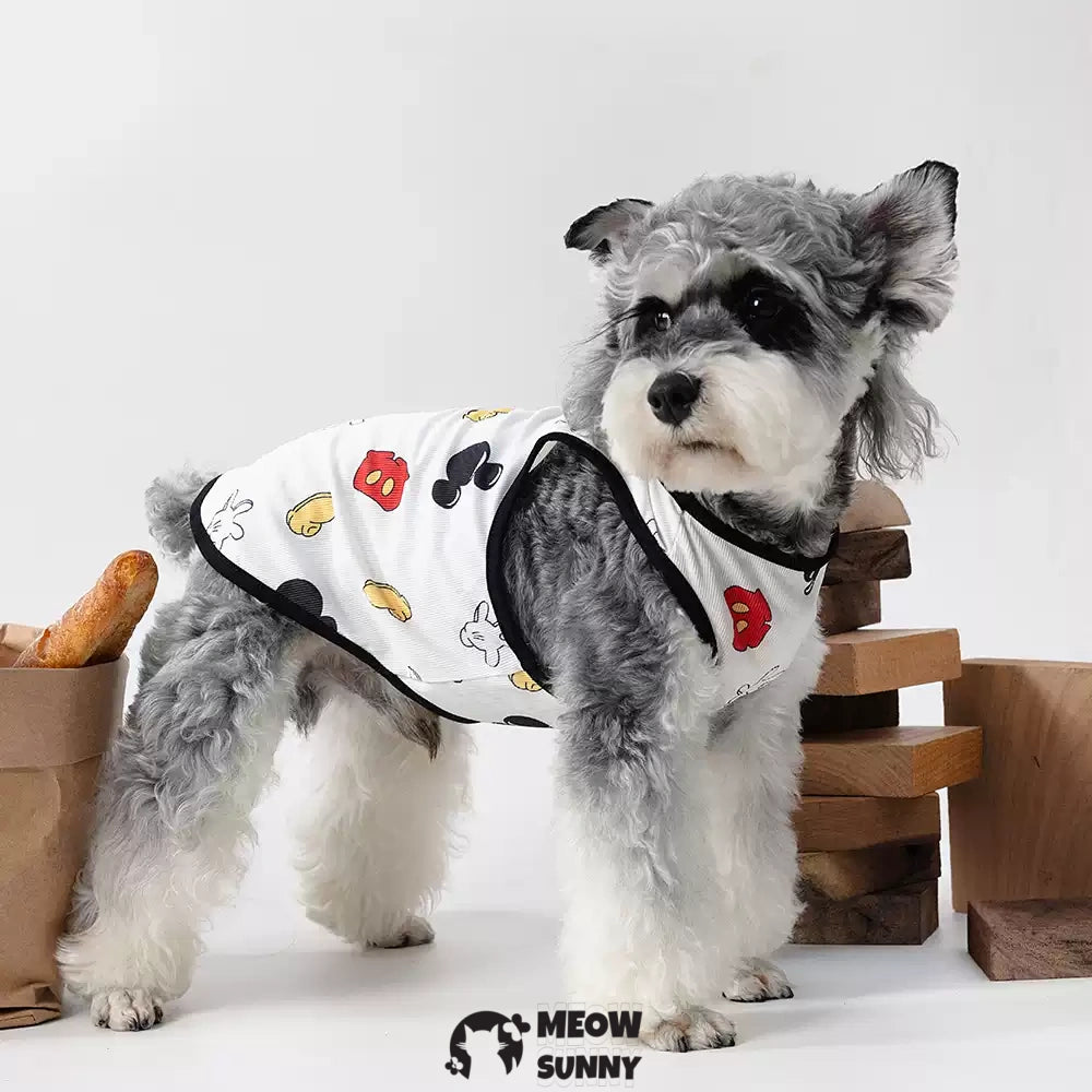 Cartoon pattern summer thin dog comfortable and fashionable T-shirt