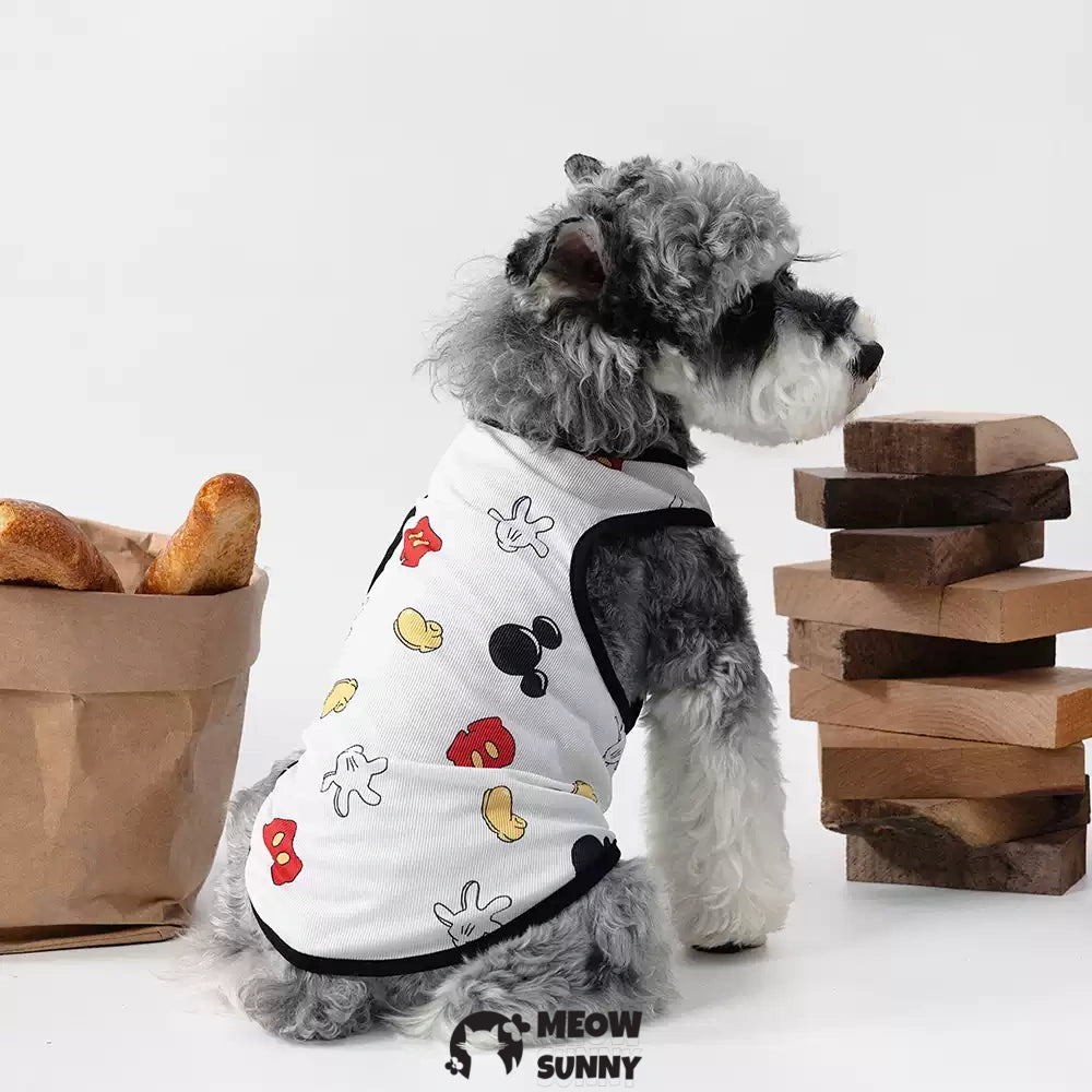 Cartoon pattern summer thin dog comfortable and fashionable T-shirt