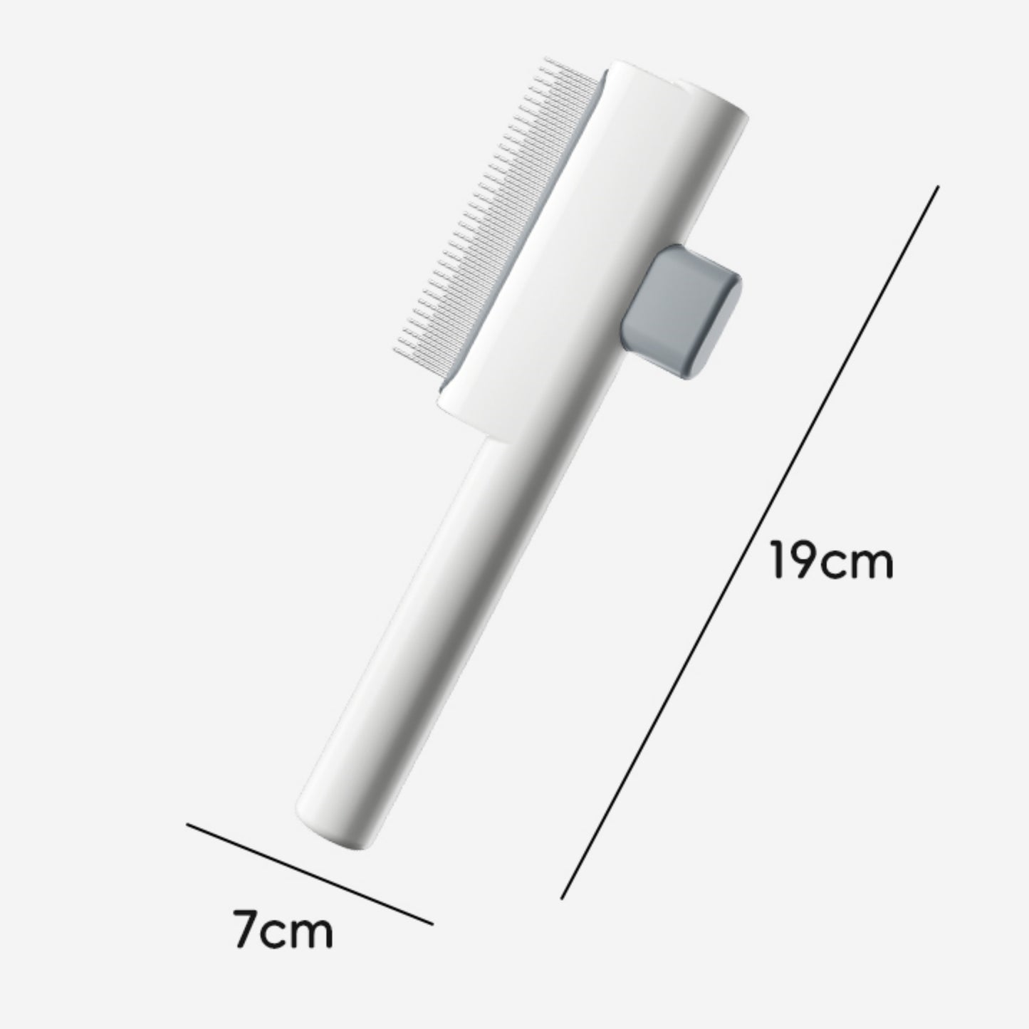 Cat Brush with Release Button, Built-in Stainless Steel