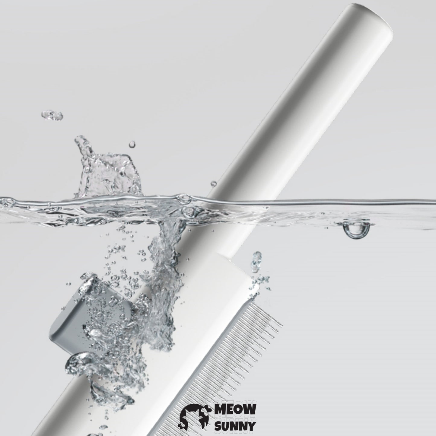 Cat Brush with Release Button, Built-in Stainless Steel