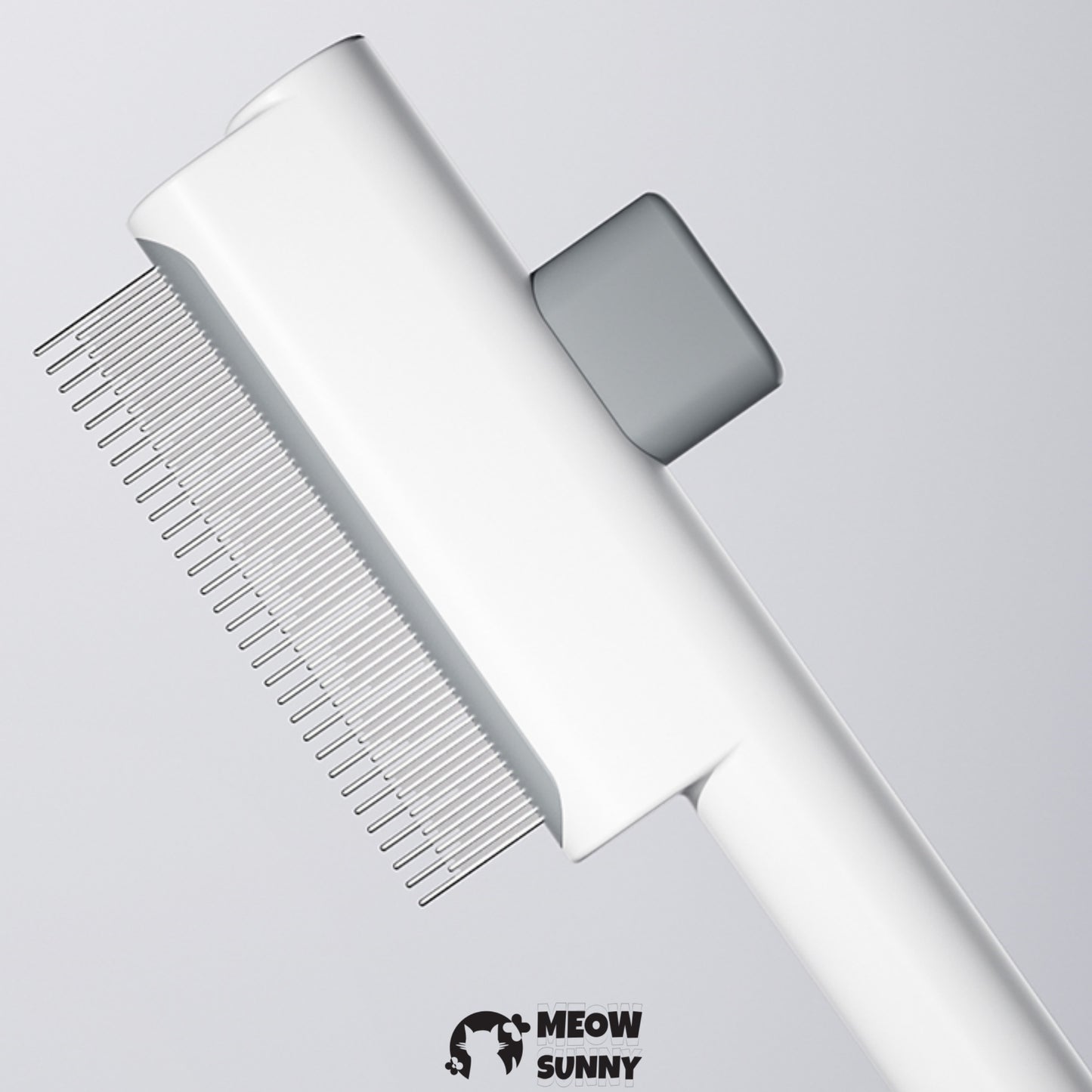Cat Brush with Release Button, Built-in Stainless Steel