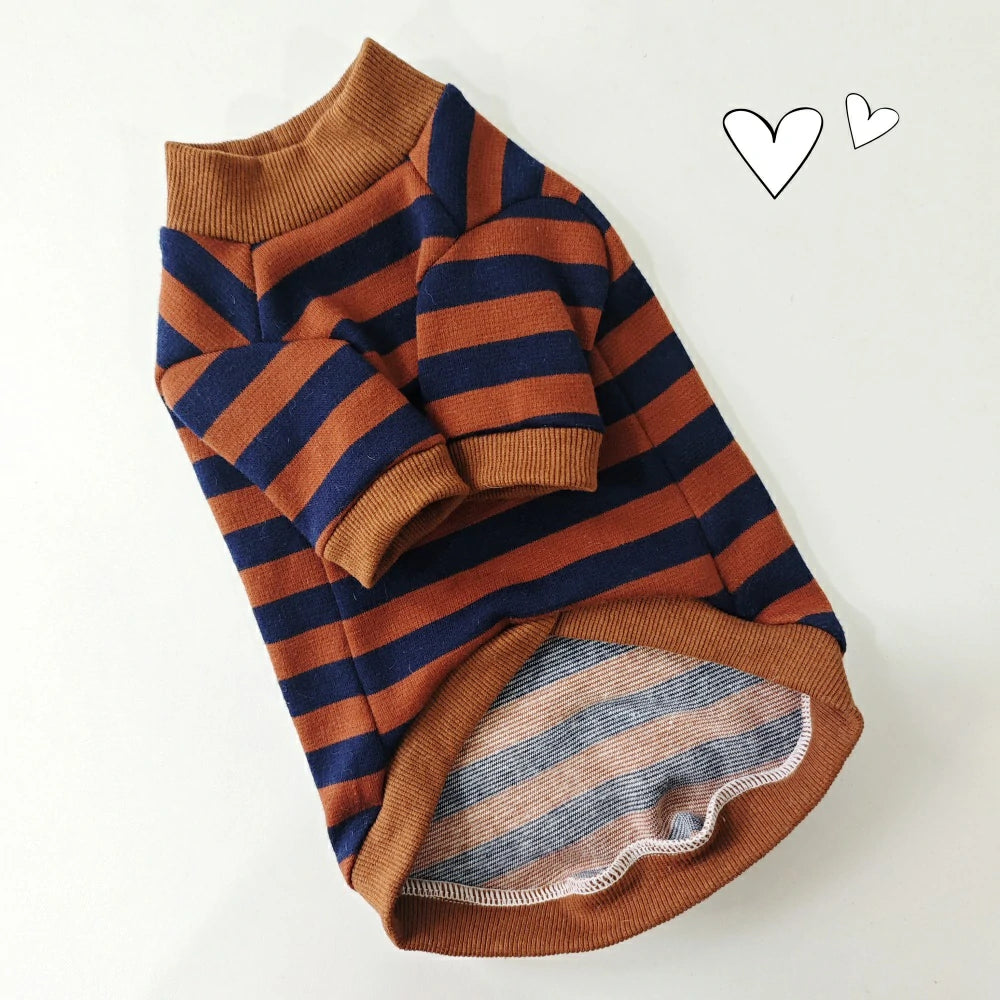 Cat Summer Cotton Breathable Striped T-shirt