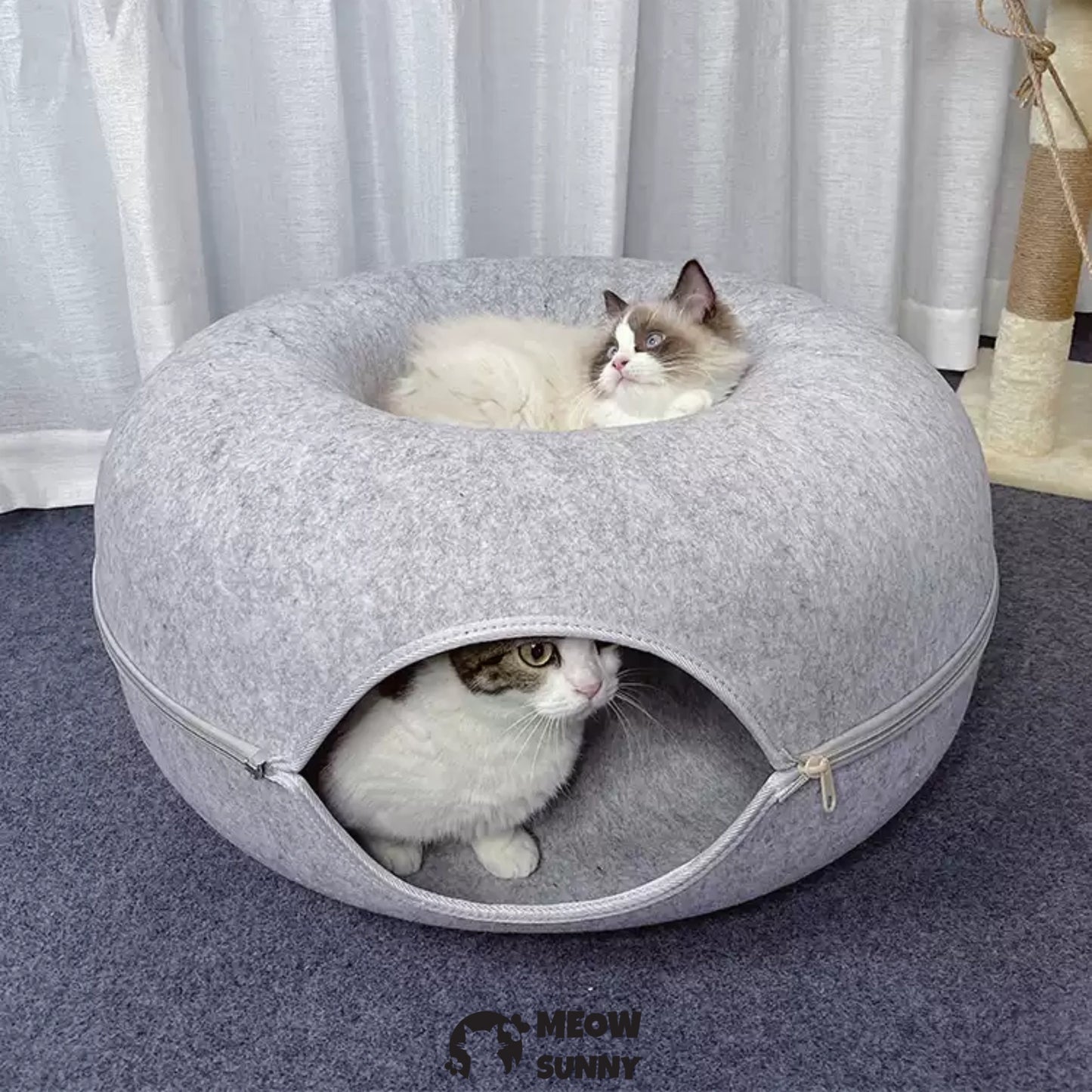 Cat Tunnel Bed for Indoor Cats