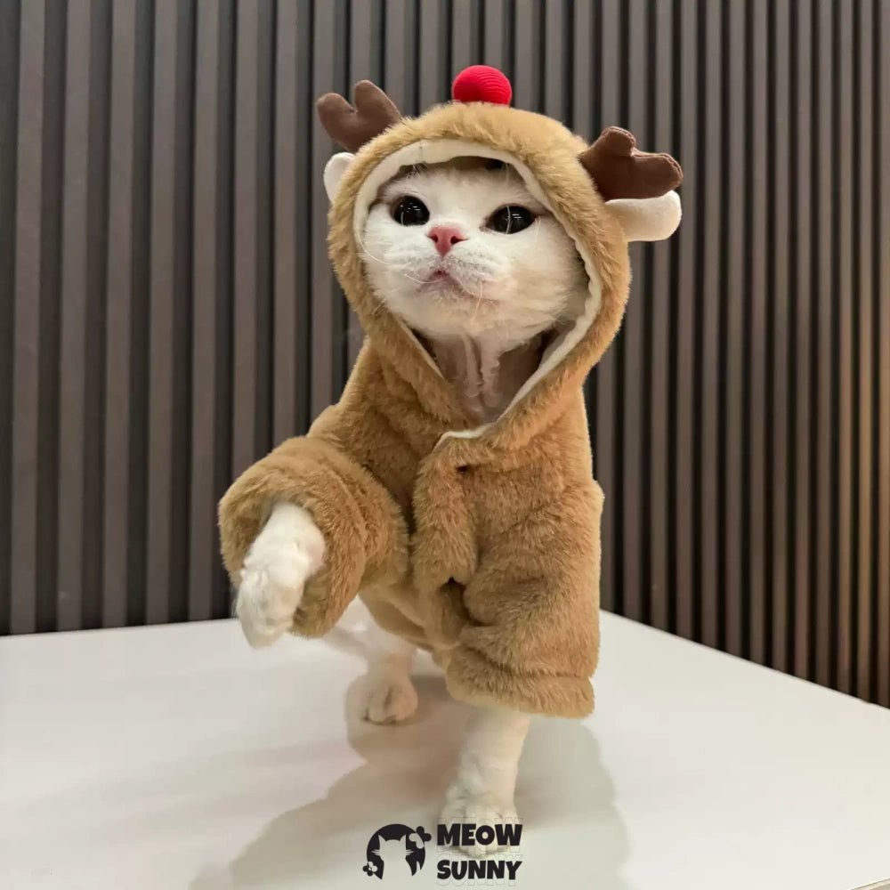 Christmas elk Design Sphynx Hairless Cat Clothes Cute Breathable