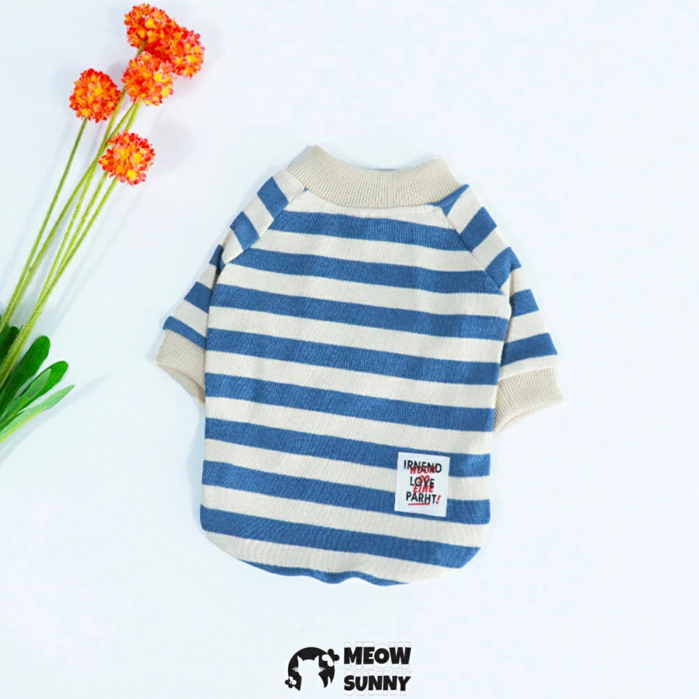 Corgi Clothes Cute Striped Comfortable Soft Vest