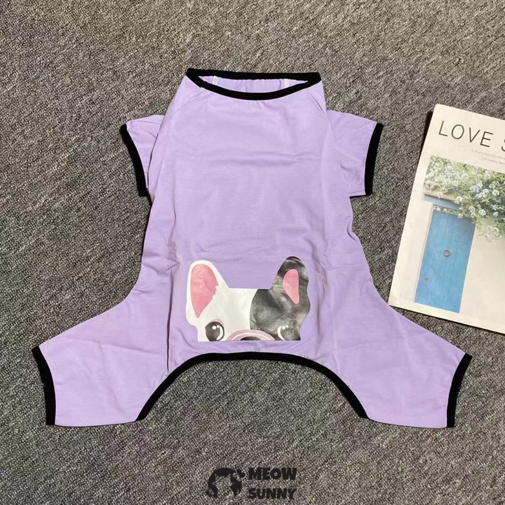 Cozy Pet Jammies Breathable Colorful Jumpsuit for Small Dogs