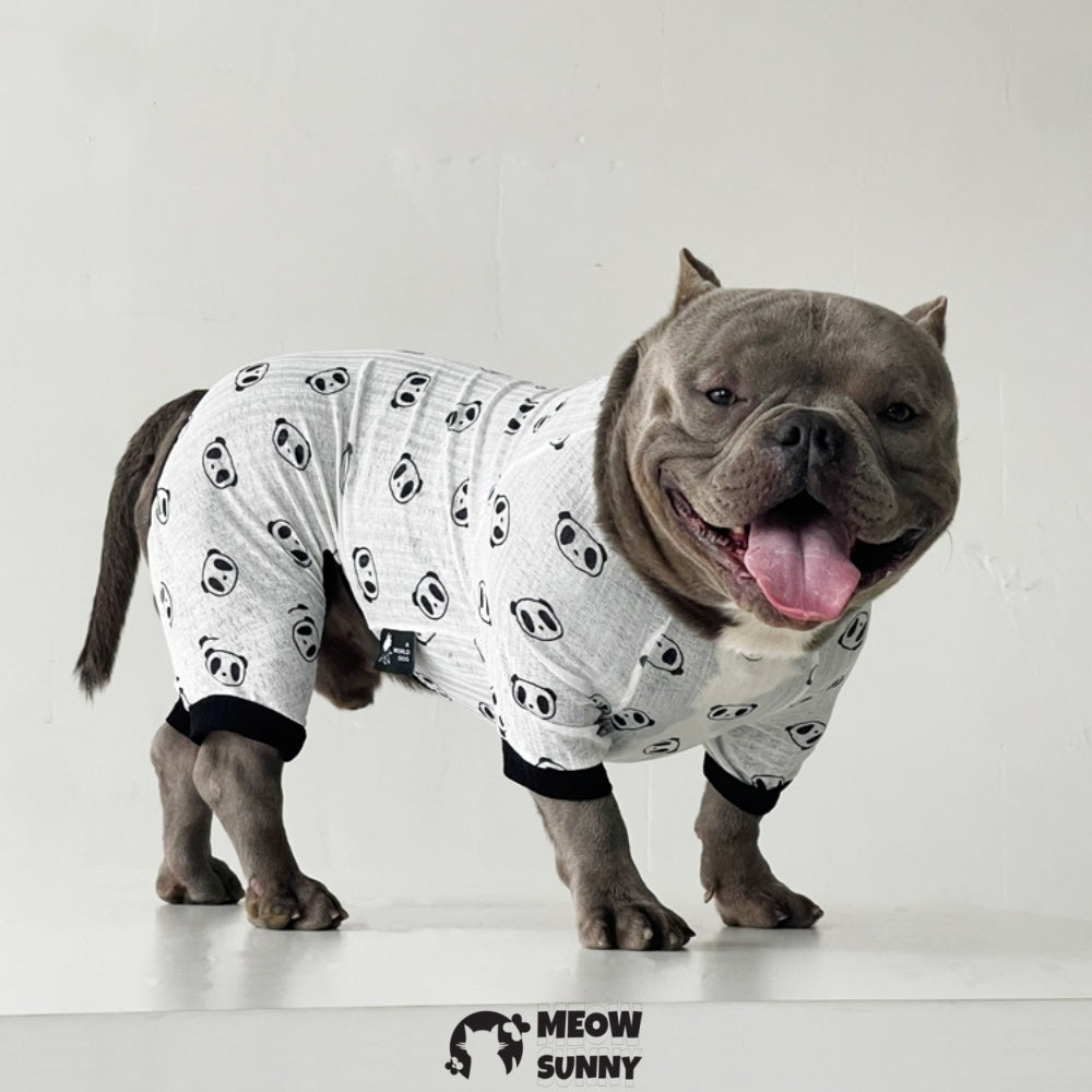 Cozy Pet Jammies Breathable panda pattern Jumpsuit for Small Dogs