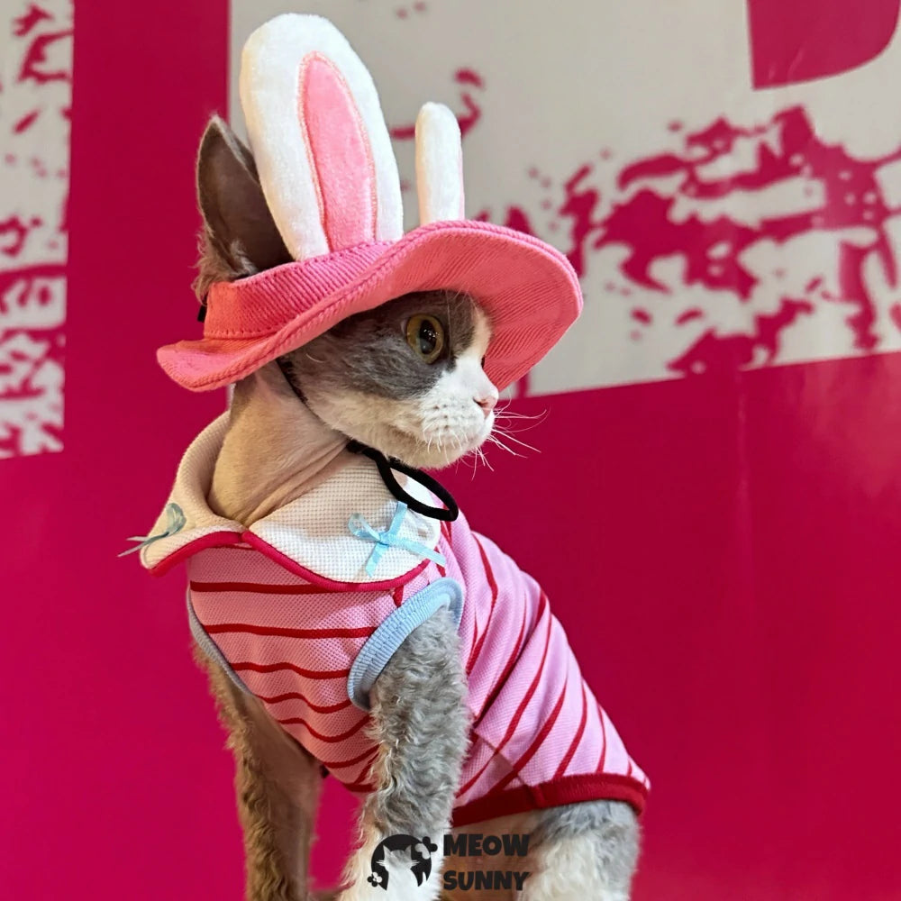 Cute Costume Bunny Rabbit Hat with Ears for Cats