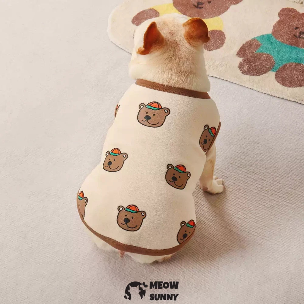 Cute French Bulldog Clothes Plush Warm Vest