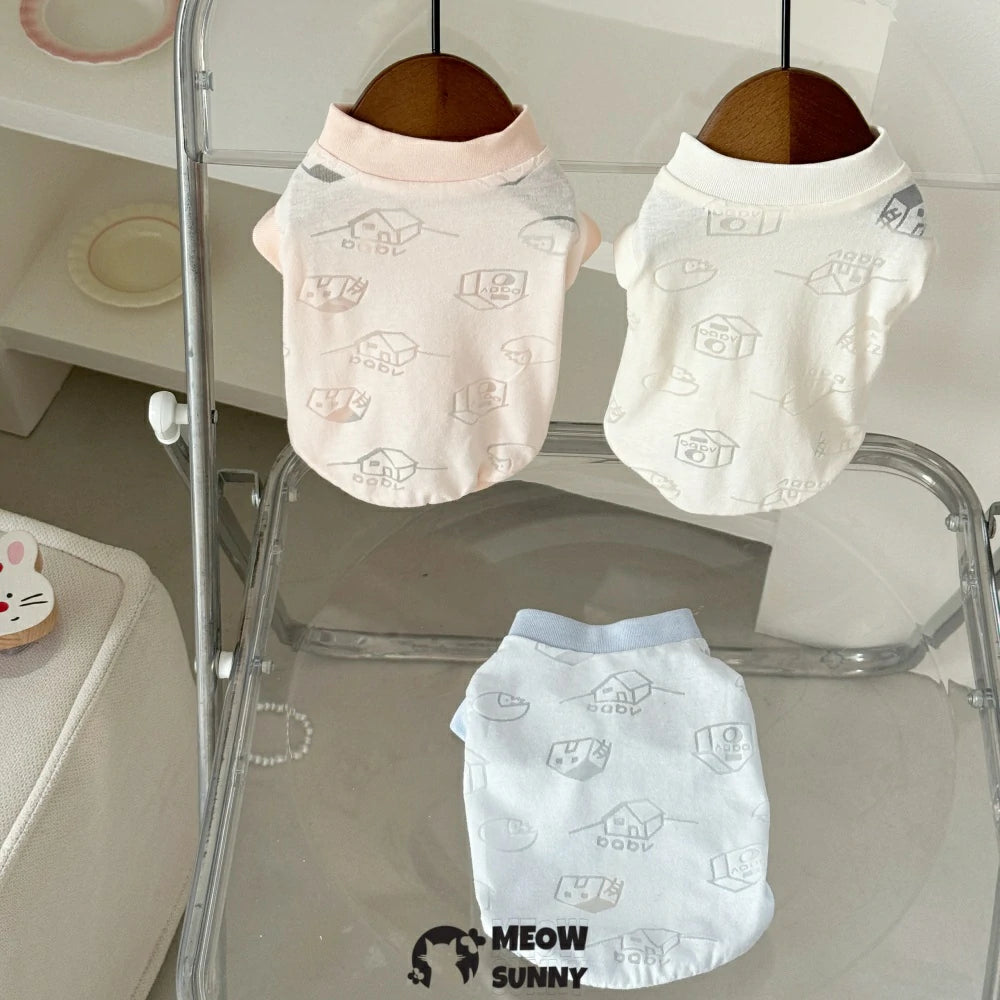 Devon cat clothes baby cotton vest