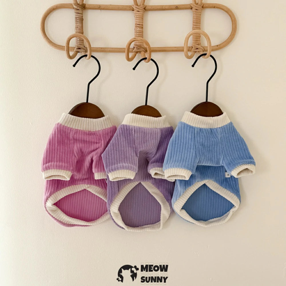 Devon cat clothes pure cotton corduroy warm