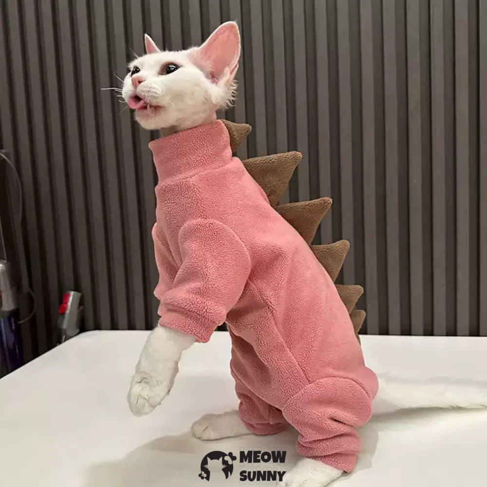Dinosaur Design Sphynx Hairless Cat Clothes Cute Breathable