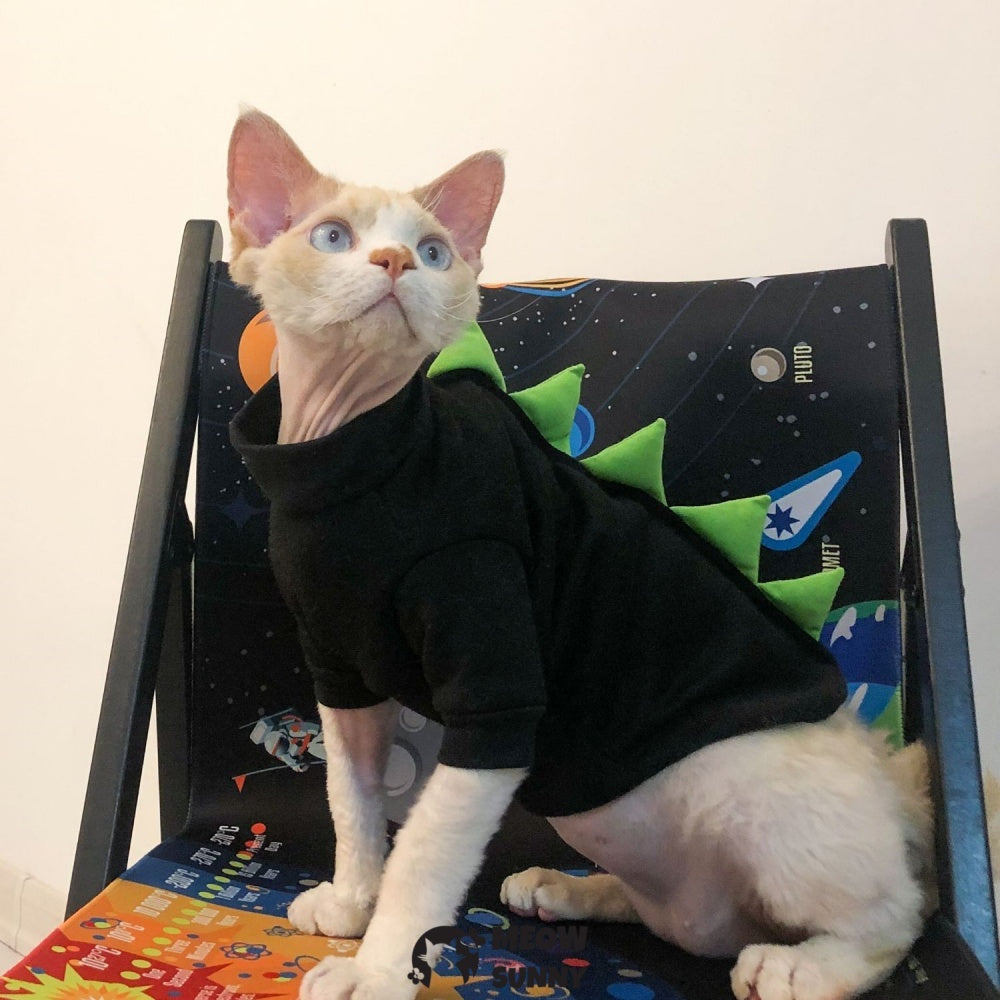 Dinosaur Design Sphynx Hairless Cat Clothes Cute Breathable Summer