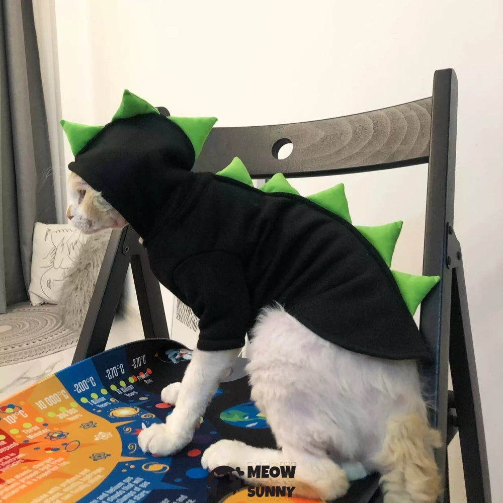 Dinosaur Design Sphynx Hairless Cat Clothes Cute Breathable Summer