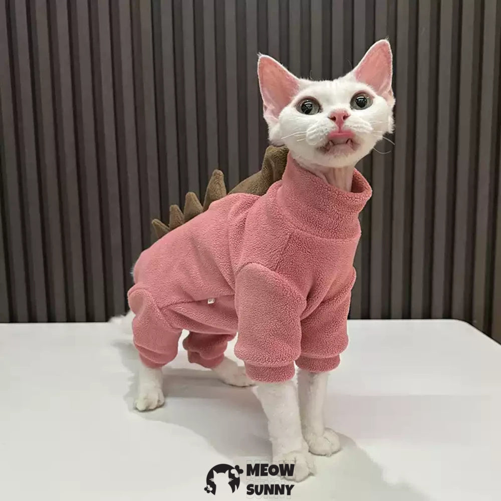 Dinosaur Design Sphynx Hairless Cat Clothes Cute Breathable