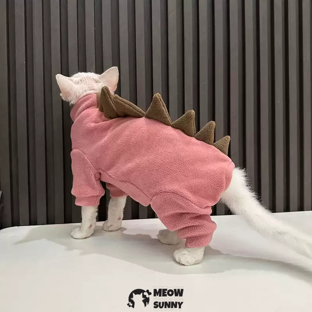 Dinosaur Design Sphynx Hairless Cat Clothes Cute Breathable