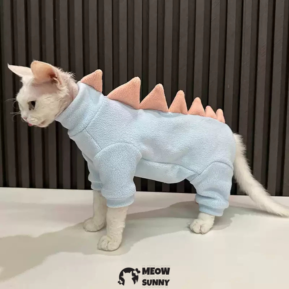 Dinosaur Design Sphynx Hairless Cat Clothes Cute Breathable