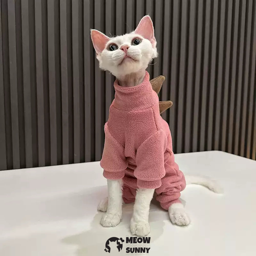 Dinosaur Design Sphynx Hairless Cat Clothes Cute Breathable