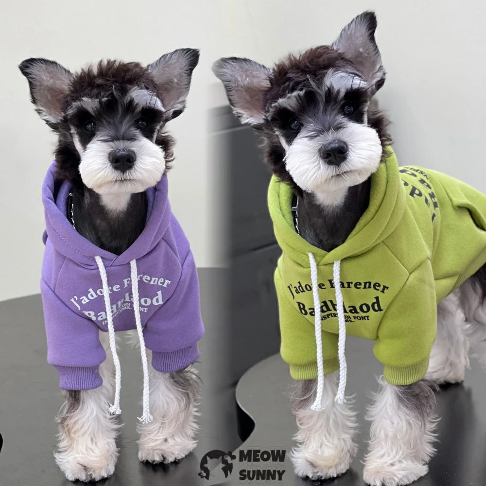 Dog Clothes Autumn and Winter Trendy Candy Color Cotton Sweatshirt