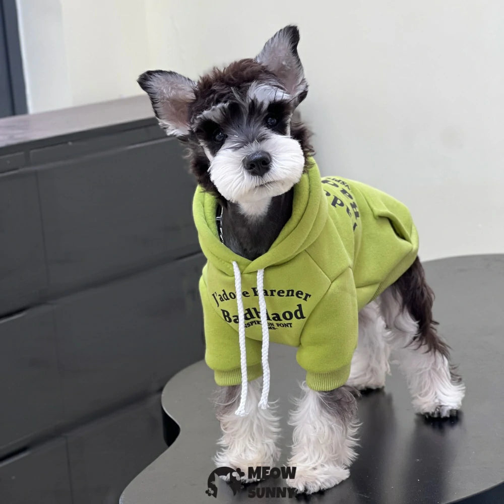 Dog Clothes Autumn and Winter Trendy Candy Color Cotton Sweatshirt