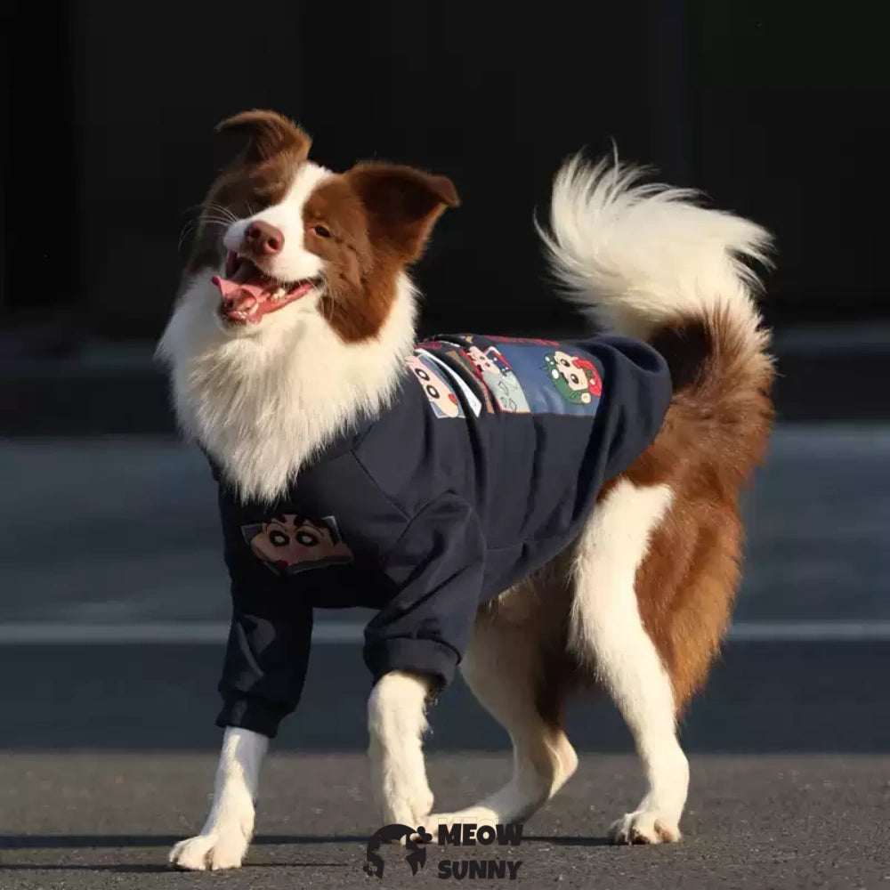 Dog Black Hoodie Pullover Stylish Apparel for Large Medium Dogs