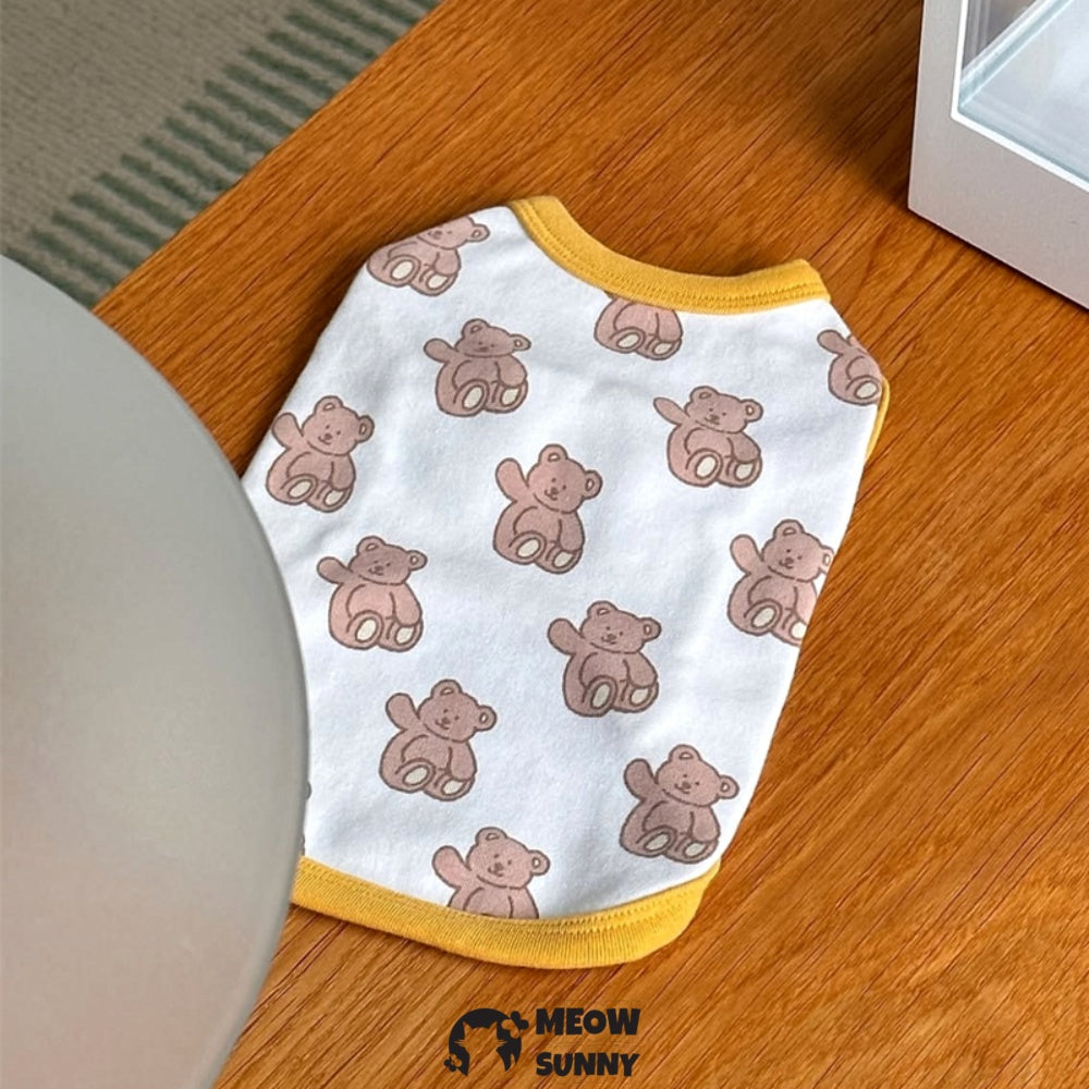 Dog Summer Puppy Printed Clothes Soft and Breathable Dogs T-Shirts