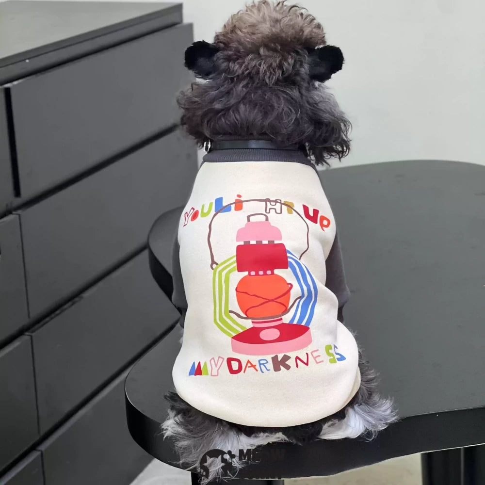 Dog autumn and winter fleece cotton colorful sweatshirt