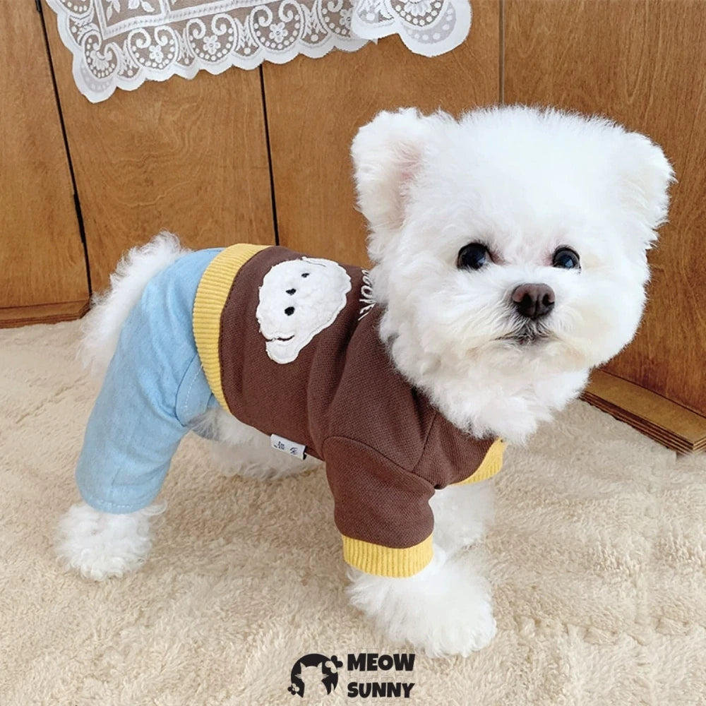 Dog clothes four-legged winter cotton coat