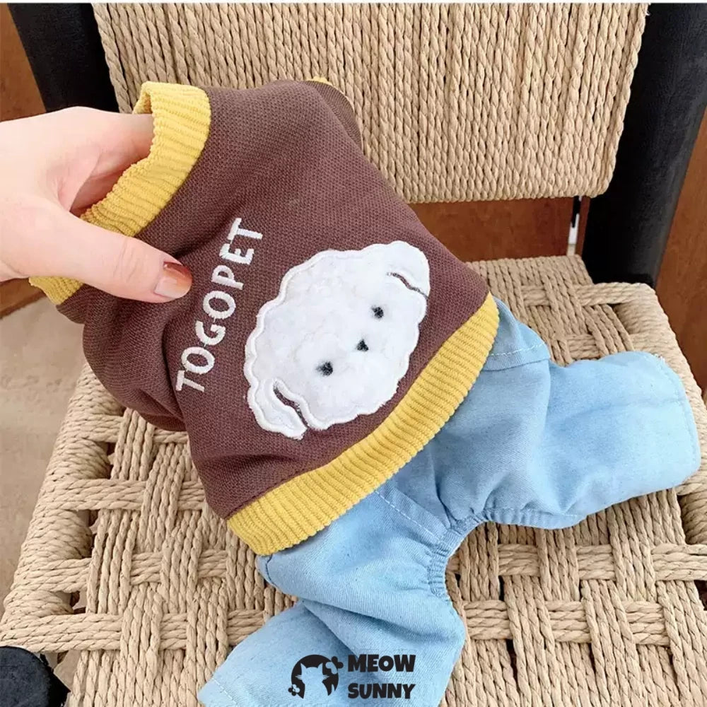 Dog clothes four-legged winter cotton coat